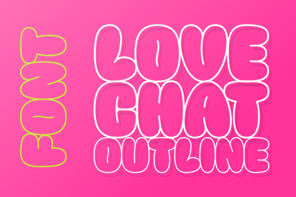 Crafting with the Lovely Love Chat Outline Font